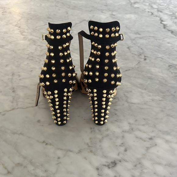 Studded Leopard Zara Chunky Heels - Picture 3 of 4